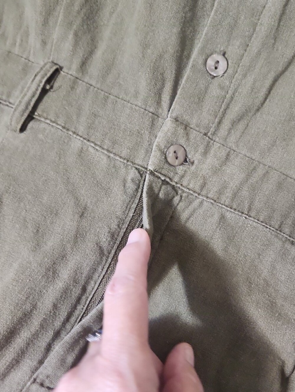 Tahari Olive Green Utility Jumpsuit - Picture 7 of 15